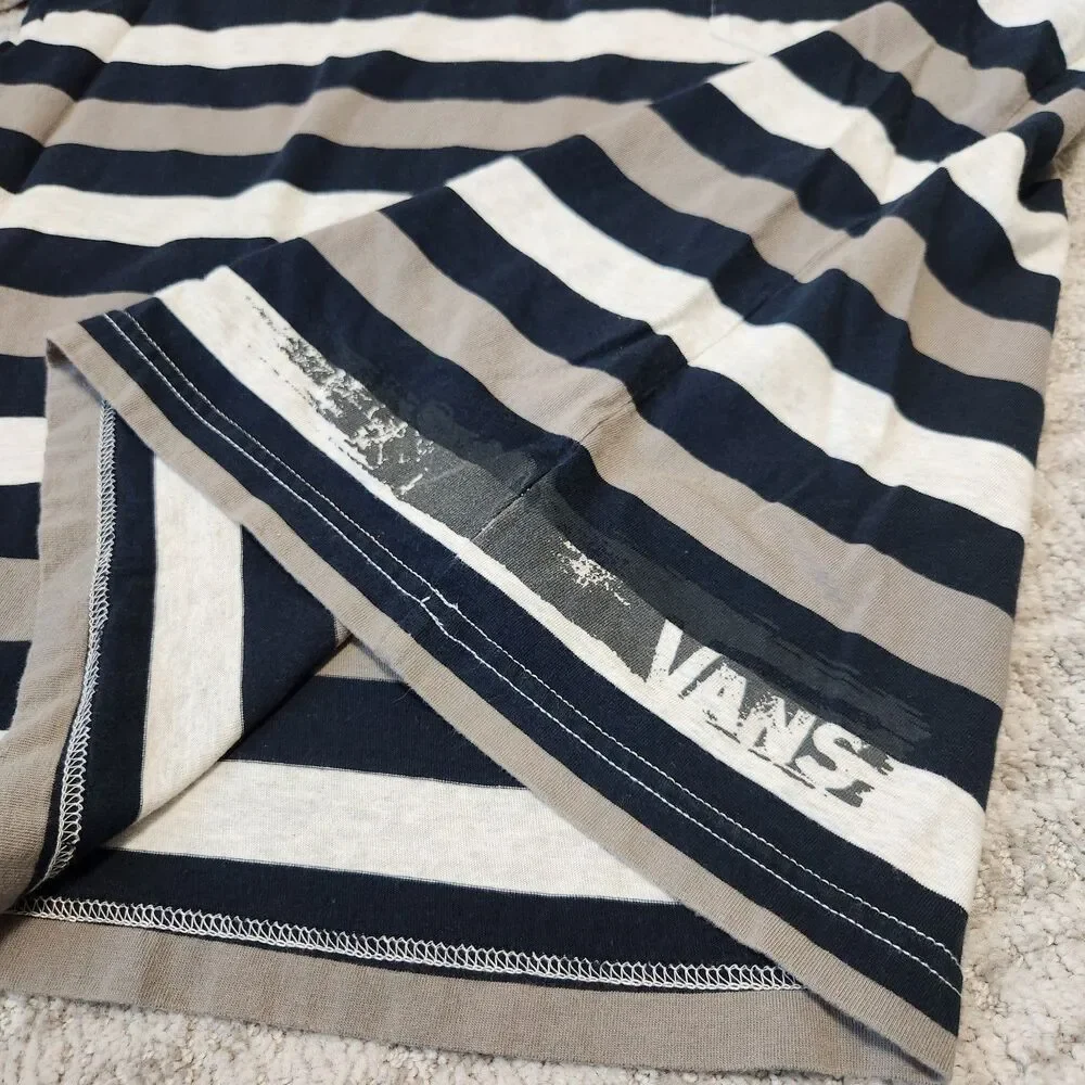 Van's Classic Fit loose short sleeve stripe polo top size M men - Picture 4 of 8